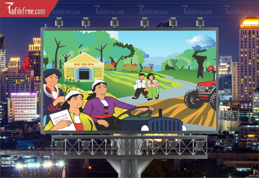 Pano Cổ Động Nông Thôn Mới TDM40