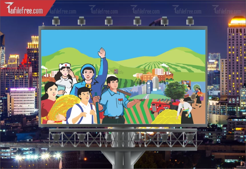 Pano Cổ Động Nông Thôn Mới TDM44