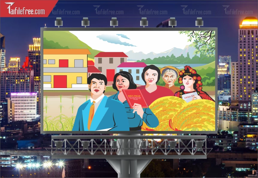 Pano Cổ Động Nông Thôn Mới TDM45