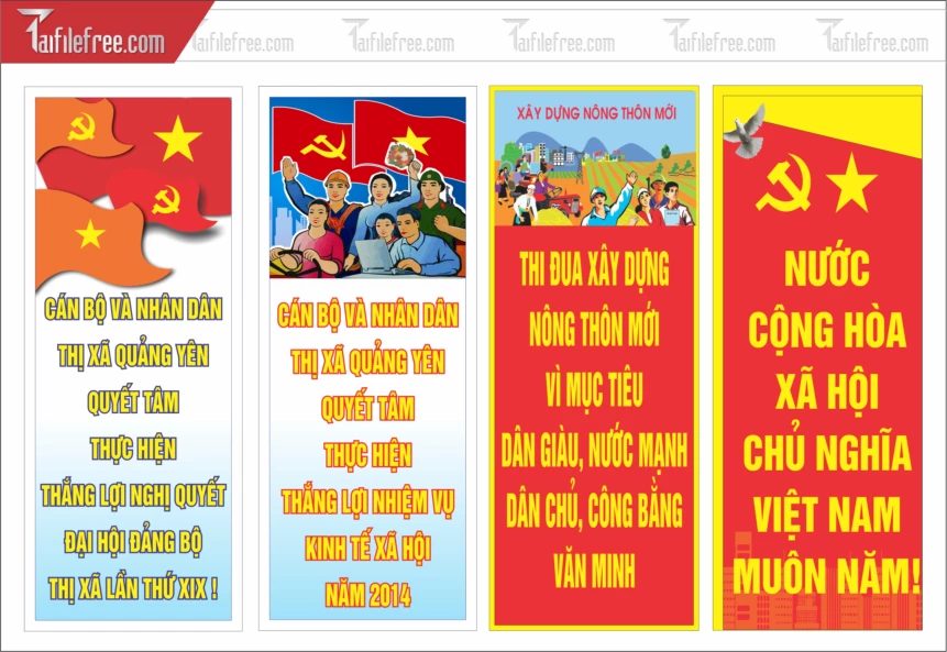 Phướn Cổ Động Nông Thôn Mới TDM48