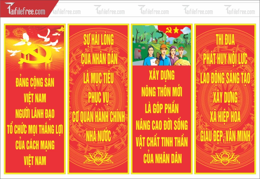 Phướn Cổ Động Nông Thôn Mới TDM51