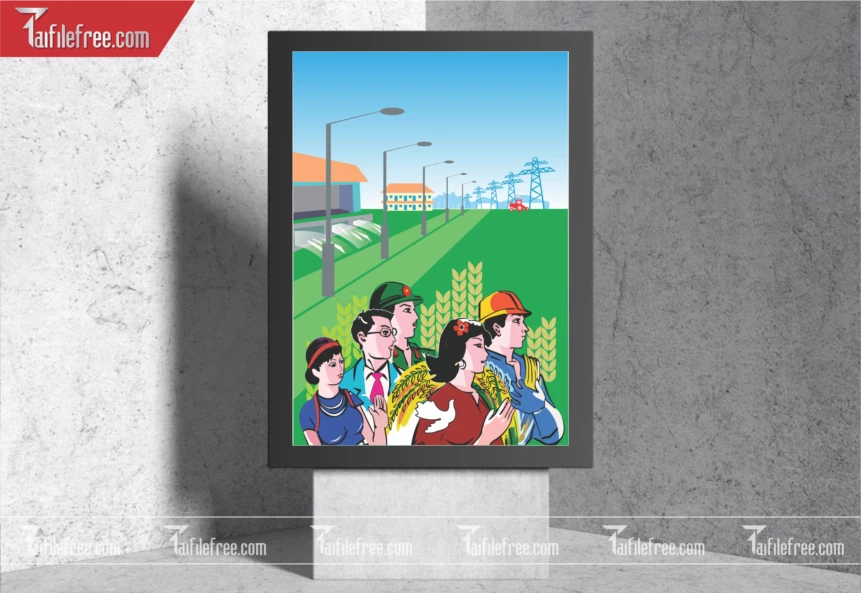 Pano Cổ Động Nông Thôn Mới TDM64