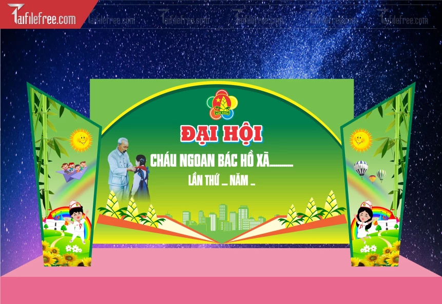Background Đại Hội Cháu Ngoan Bác Hồ_TH52