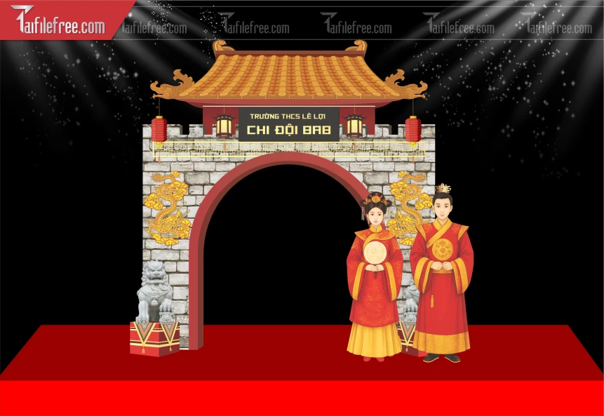 Mẫu Cổng Chào Lễ Văn Hóa Đức Trường THCS Lê Lợi_TH83