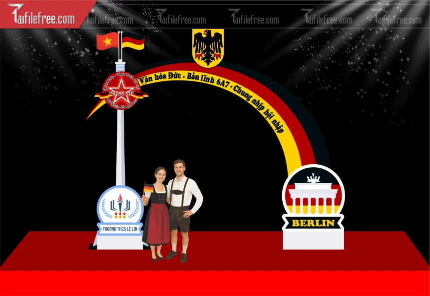 Mẫu Cổng Chào Lễ Văn Hóa Đức Trường THCS Lê Lợi_TH84