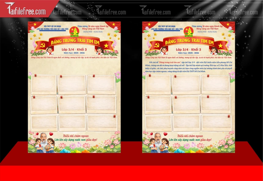 Mẫu Tranh Trang Trí Trường Tiểu Học_TH85