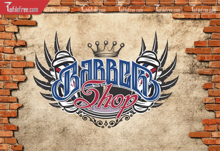 File Vector Tranh Trang Trí Tiệm Tóc, Tranh Bamber_TK04