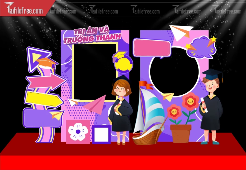 Mẫu Background Decor Trường Học_TK102