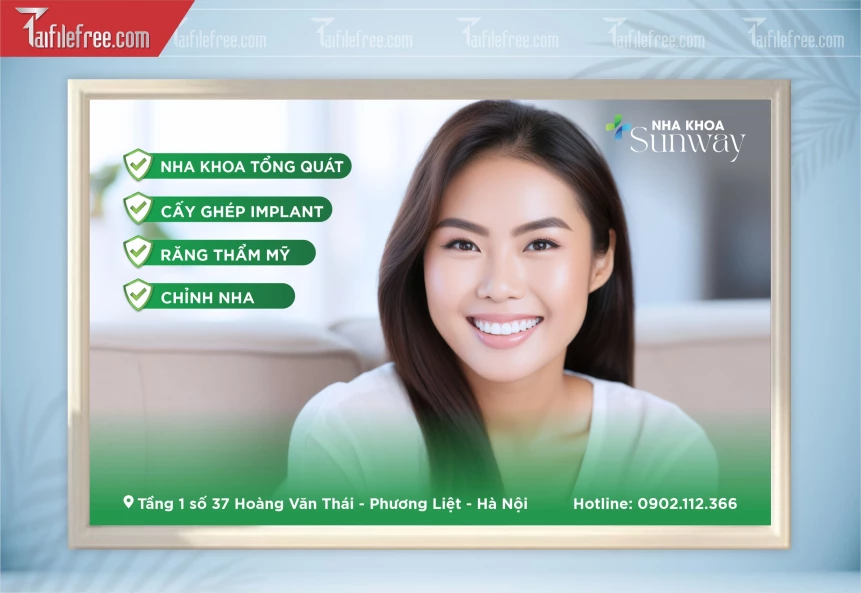 File Tranh Phòng Khám Nha Khoa, Banner Nha Khoa_TK30