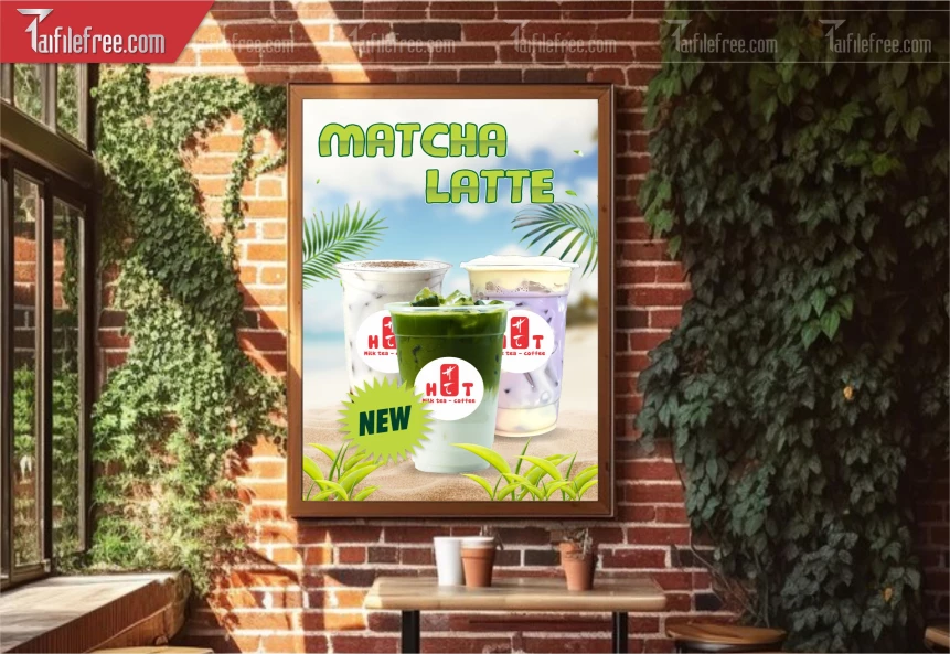 File Tranh Trang Trí Quán Cà Phê, Trà Sữa_TK33