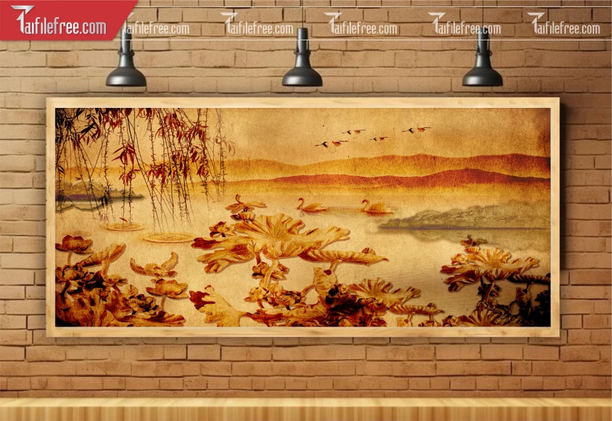 Tranh Trúc Chỉ Trang Trí Bàn Thờ_TK40