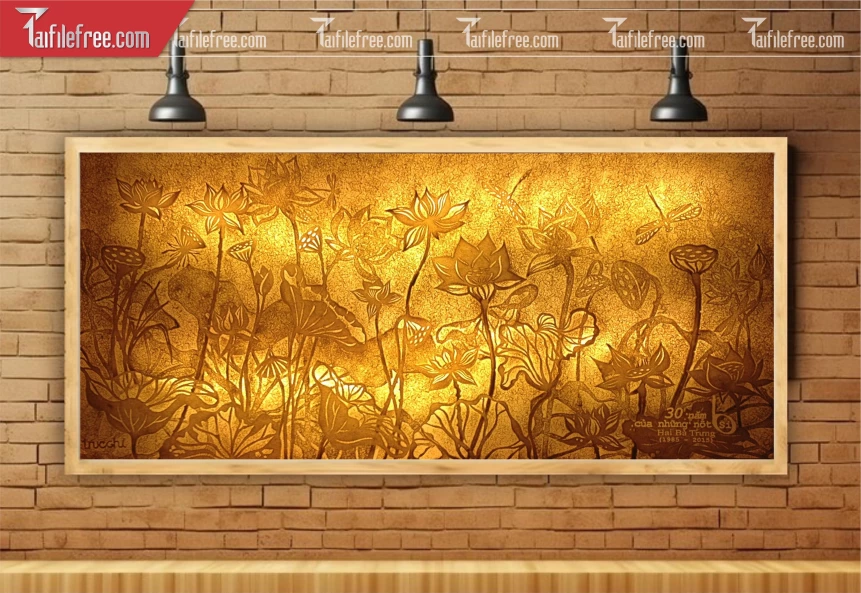 Tranh Trúc Chỉ Trang Trí Bàn Thờ_TK41