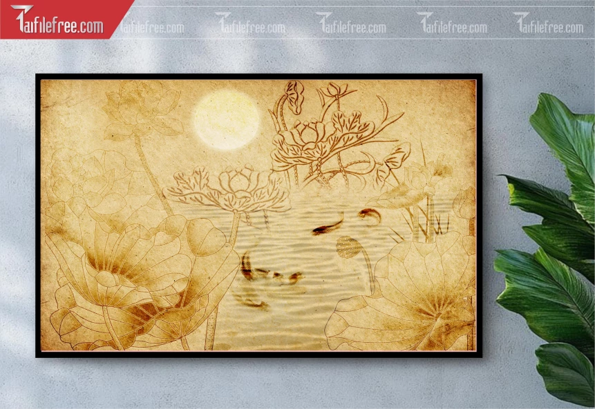 Tranh Trúc Chỉ Trang Trí Bàn Thờ_TK44