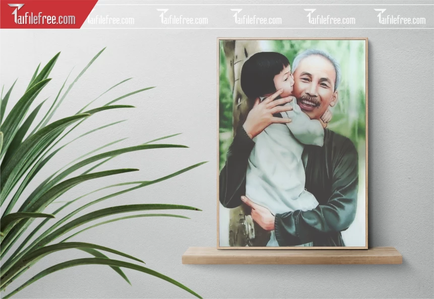 Tranh Bác Hồ Với Thiếu Nhi_TK83