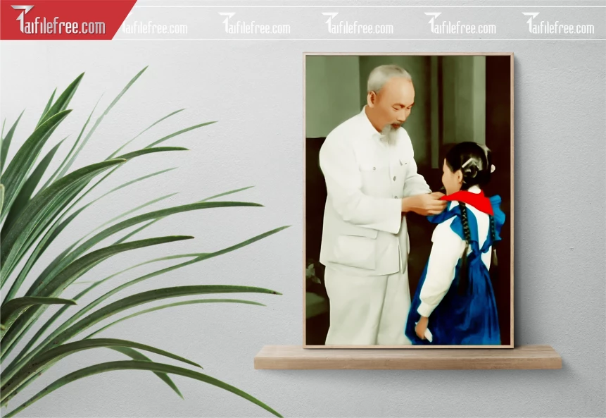 Tranh Bác Hồ Với Thiếu Nhi_TK84