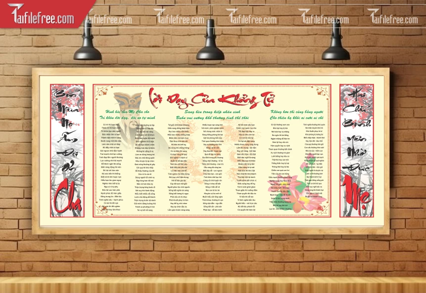 Tranh Trang Trí Lời dạy của Khổng Tử _TK86