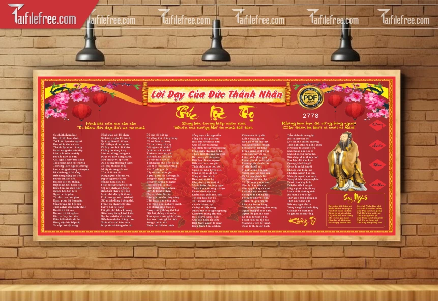 Tranh Trang Trí Lời dạy của Khổng Tử _TK87