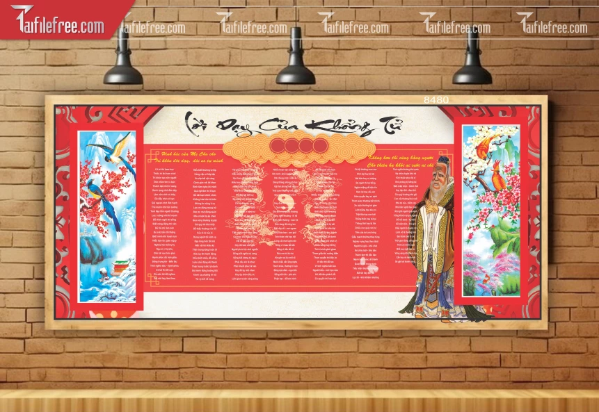 Tranh Trang Trí Lời dạy của Khổng Tử _TK88