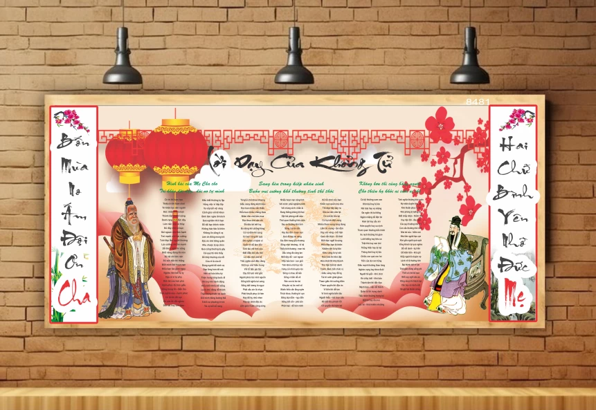 Tranh Trang Trí Lời dạy của Khổng Tử _TK89