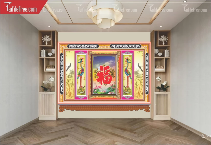 Mẫu File Vector CNC Phòng Thờ Đẹp._TK94