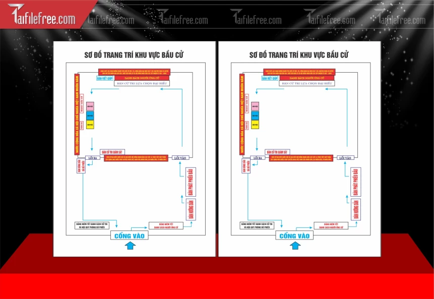Mẫu Sơ Đồ Trang Trí Khu Vực Bầu Cử_TK96