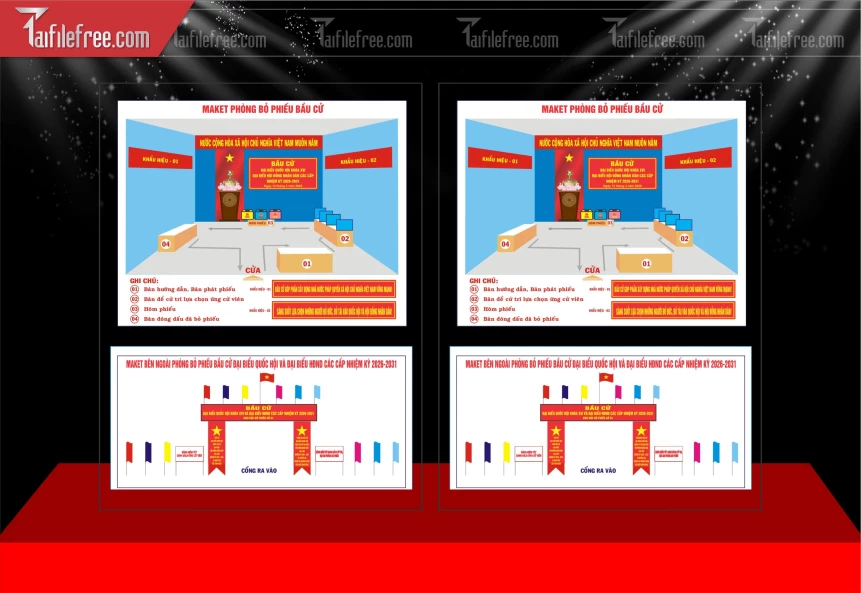 Mẫu Sơ Đồ Trang Trí Khu Vực Bầu Cử_TK97