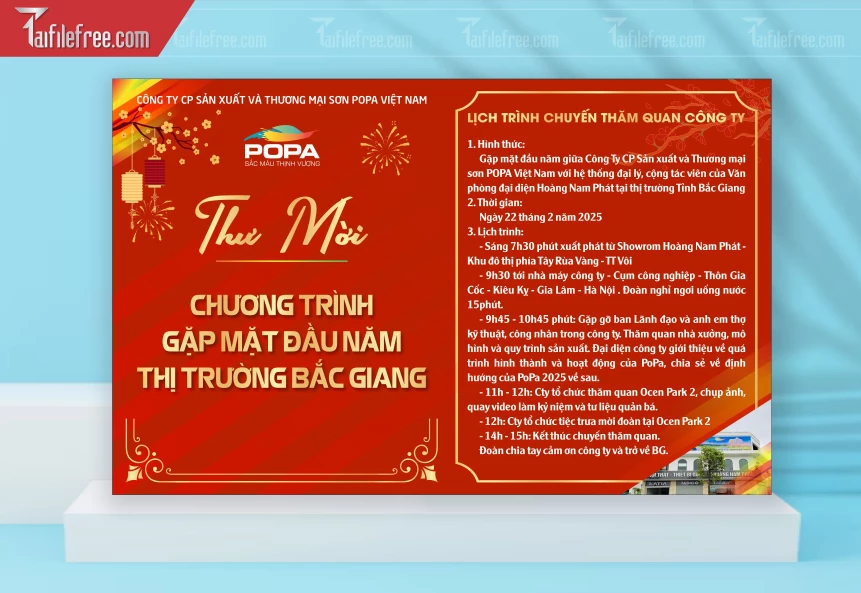 Thư Mời Gặp Mặt Đầu Năm Sơn Popa_TM43