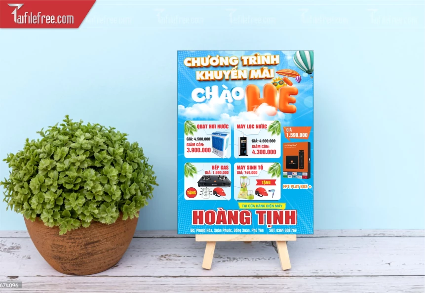 Mẫu Thiết Kế Tờ Rơi Trung Trương Trình Khuyến Mãi Chào Hè TN105