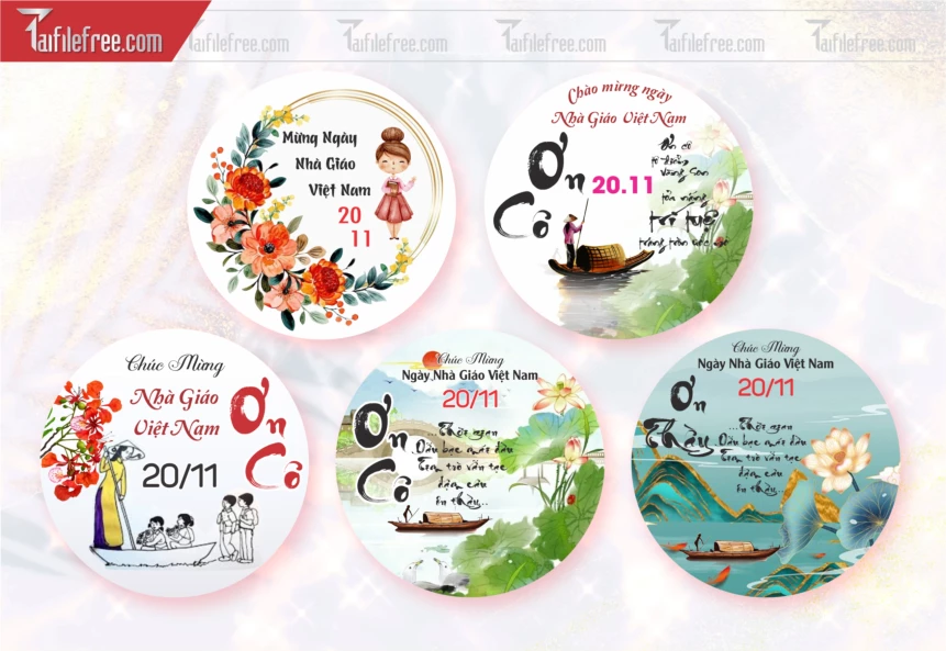 File Tem Nhãn 20/11 Trang Trí Bánh Rau Câu_TN96