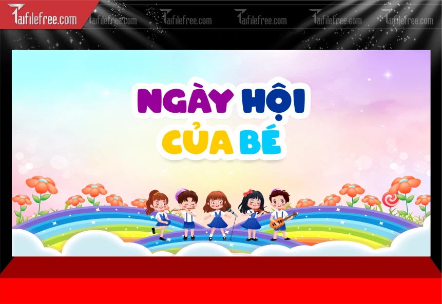 Phông Nền Chúc Mừng Ngày Quốc Tế Thiếu Nhi_TNV101