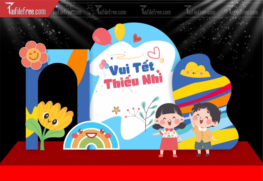 Background Chúc Mừng Ngày Quốc Tế Thiếu Nhi_TNV103