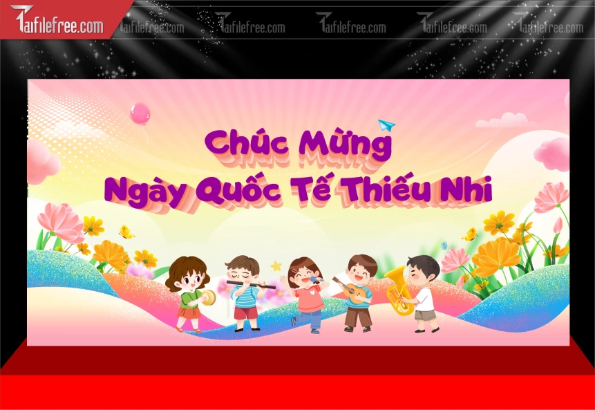 Backdrop Phông Chúc Mừng Ngày Quốc Tế Thiếu Nhi_TNV94