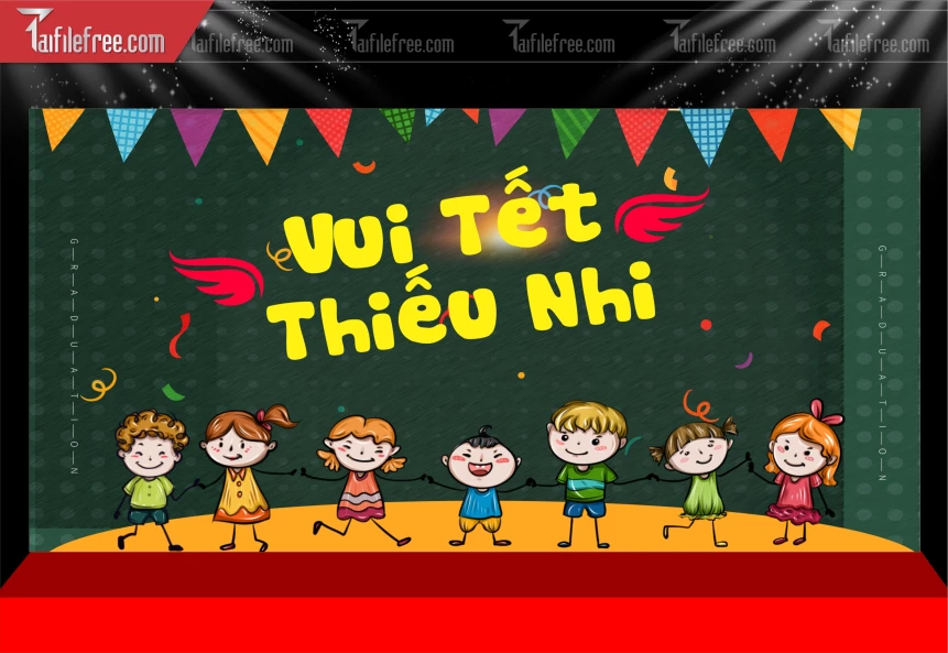 Phông Nền Chúc Mừng Ngày Quốc Tế Thiếu Nhi_TNV96