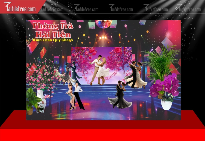 Mẫu Phông Nền  Âm Nhạc Phòng Trà  Ấn Tượng TTK162