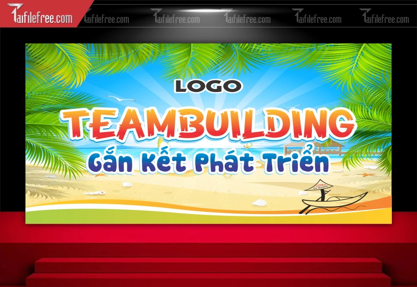 Backdrop Team Building Đẹp, Sôi động Và Chuyên Nghiệp_TT122