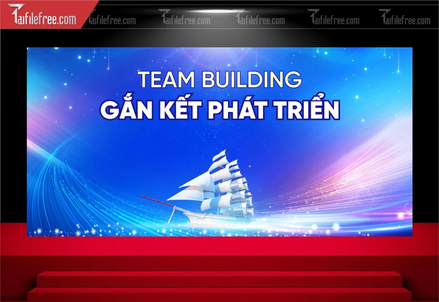 Backdrop Team Building Đẹp, Sôi động Và Chuyên Nghiệp_TT124