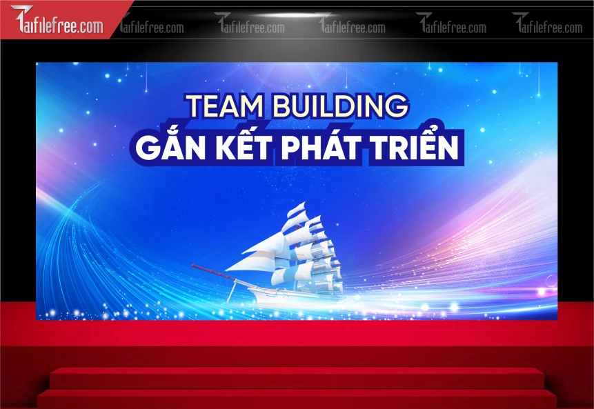 Backdrop Team Building Đẹp, Sôi động Và Chuyên Nghiệp_TT136