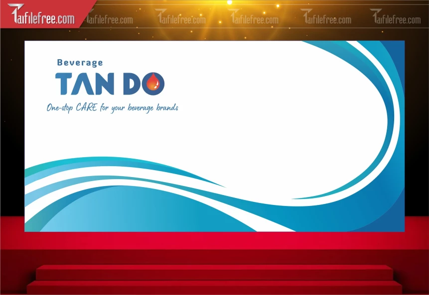 Backdround Tông Trắng Xanh Beverage Tan Do_TT138