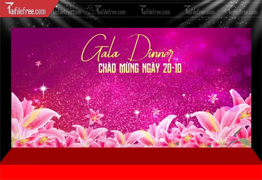 Backdrop Gala Dinner Chào Mừng Ngày 20/10_TT140
