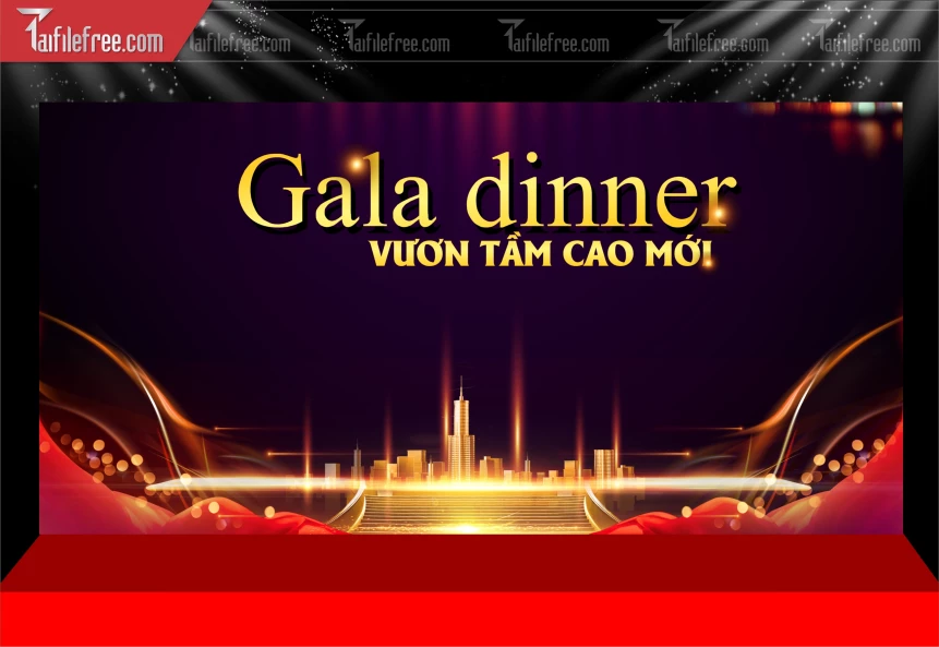 Backdrop Gala Dinner Vươn Tầm Cao Mới 20/10_TT147