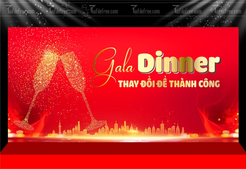 Backdrop Gala Dinner Thay Đổi Để Thành Công_TT159