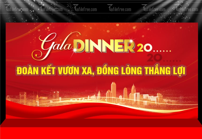 Backdrop Gala Dinner Đoàn Kết Vươn Xa_TT160