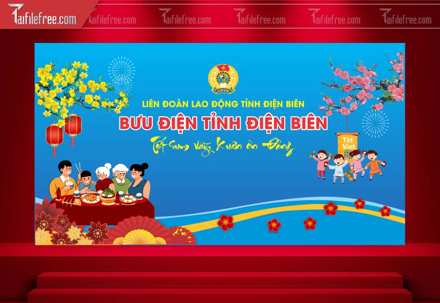 Phông Liên Đoàn Lao Động Tỉnh Tết Sum Vầy_TT164