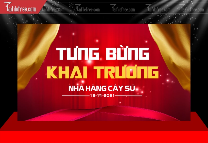 Mẫu Phông Nền Tưng Bừng Khai Trương_TT171