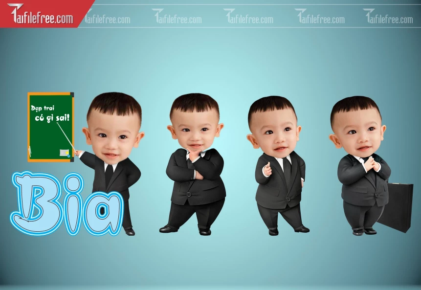 Thiết Kế Chibi Đáng Yêu, Trang Trí Sinh Nhật Cho Bé_TT174