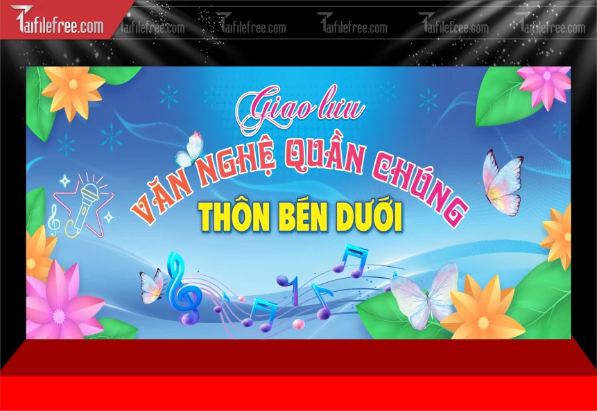 Phông Sân Khấu Chương Trình Giao Lưu Văn Nghệ, Âm Nhạc_TT174