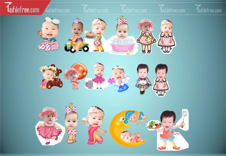 Thiết Kế Chibi Đáng Yêu, Trang Trí Sinh Nhật Cho Bé_TT176