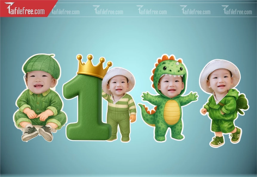 Thiết Kế Chibi Đáng Yêu, Trang Trí Sinh Nhật Cho Bé_TT180