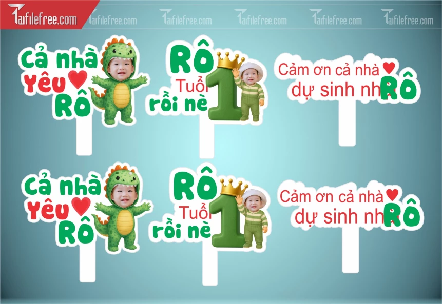 Thiết Kế Hashtag Đáng Yêu, Trang Trí Sinh Nhật Cho Bé_TT187