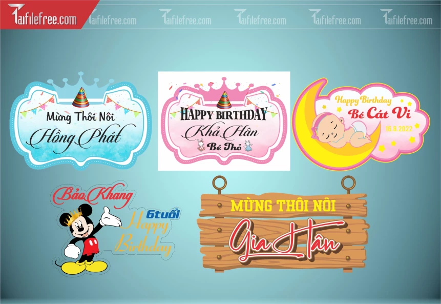 Cột Chỉ Dẫn - Decor  Mẫu Sinh Nhật _TT189